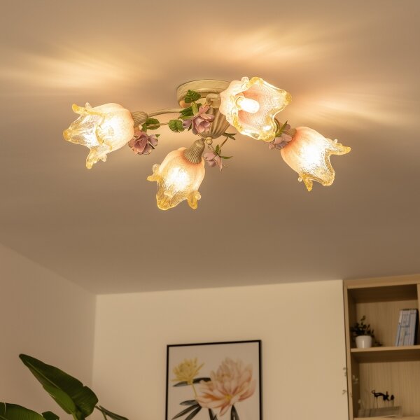 Повърхностно монтиран Полилей FIORINTINO 4xE14/40W/230V