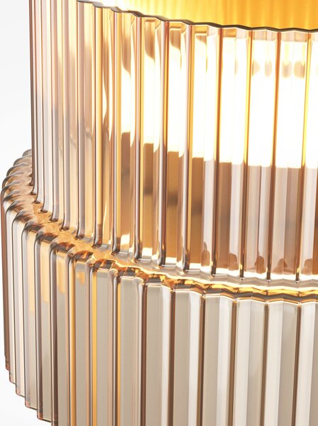 Maytoni LED таванна лампа SCALA, кафяво/бронзово, Ø 15 см, стъкло, с регулиране на, Затъмняване, Кафяв / ръждив, Дневна/трапезария, Стъкло, Модерен