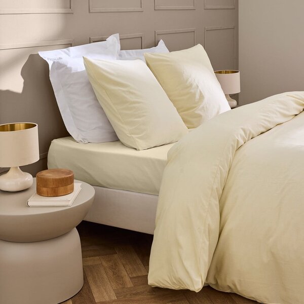 Двойно удължено спално бельо в цвят слонова кост 240x220 cm Linella – douceur d'intérieur
