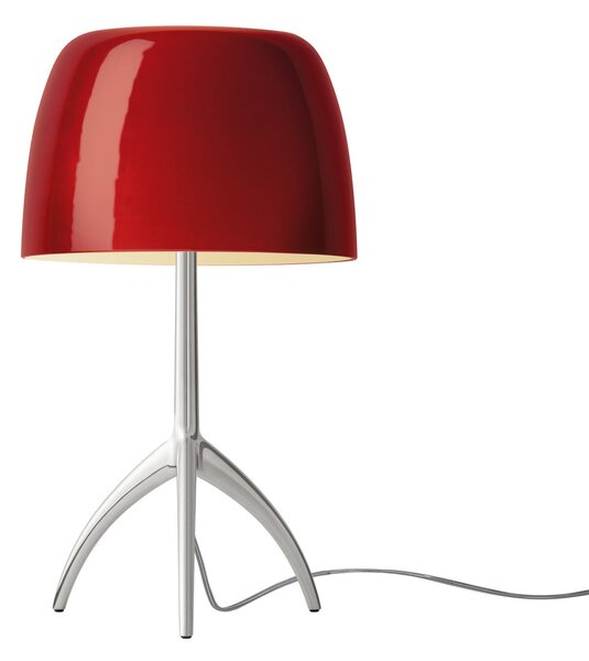 Foscarini Lumiere piccola алуминий/червено с възможност за димиране, Затъмняване, Червен, Дневна/трапезария, Стъкло, Дизайн
