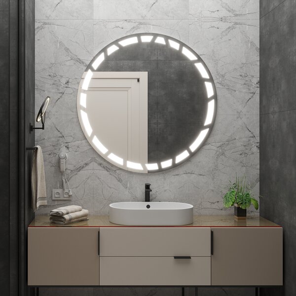 Кръгло огледало с LED осветление C8 premium
