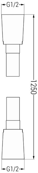 Mexen душ маркуч 125 см, хром - 79425-00