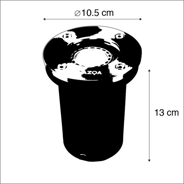 Интелигентно шлифовано място от неръждаема стомана, включително WiFi GU10 IP65 - Basic Round