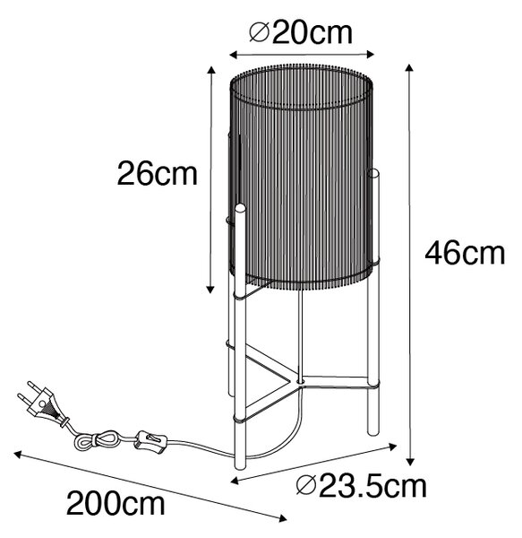 Скандинавска настолна лампа бамбук - Natasja