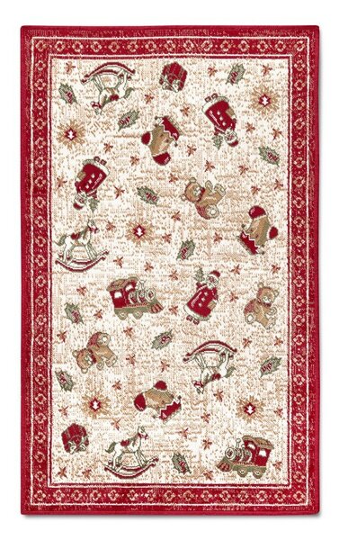 Червен килим с коледен мотив със смес от памук 50x80 cm Toy's Delight Red Christmas – Villeroy&Boch
