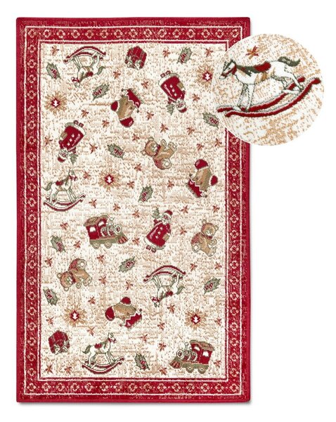 Червен килим с коледен мотив със смес от памук 50x80 cm Toy's Delight Red Christmas – Villeroy&Boch