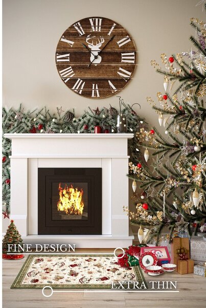 Зелен килим с коледен мотив със смес от памук 50x80 cm Toy's Delight Green Christmas – Villeroy&Boch