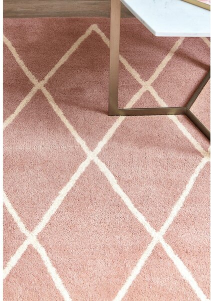 Розов ръчно изработен вълнен килим 120x170 cm Albany – Asiatic Carpets