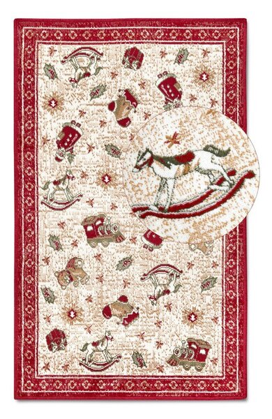 Червен килим с коледен мотив със смес от памук 50x80 cm Toy's Delight Red Christmas – Villeroy&Boch