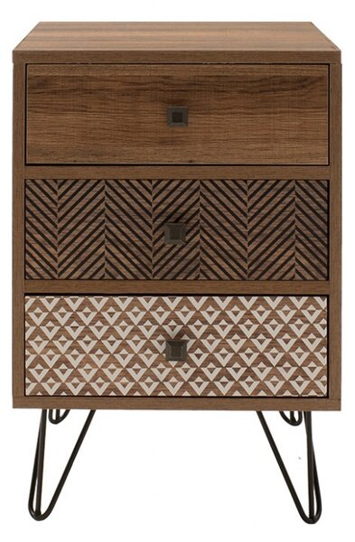 Нощно шкафче Boho Орех 40x40x59 см