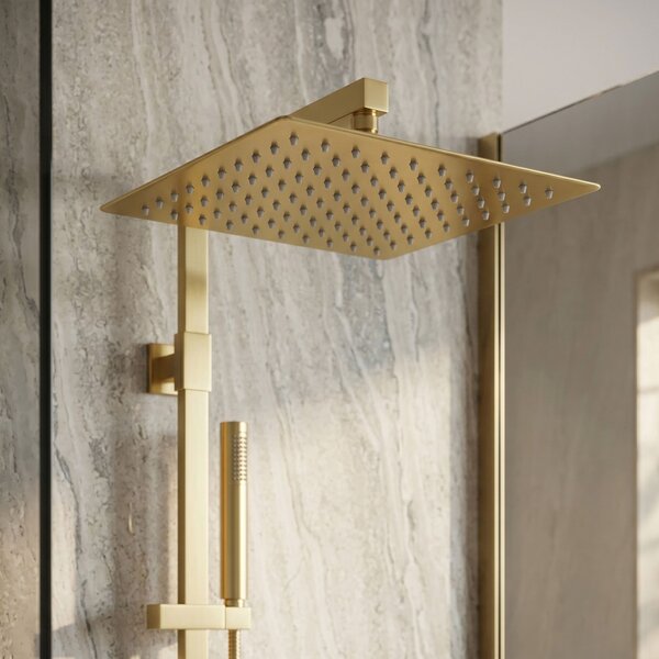 Квадратен душ пита REA JS-P015BG 30cm Brush Gold