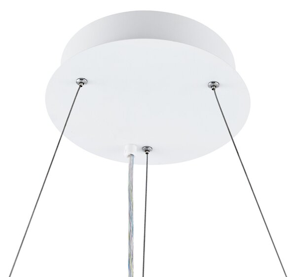 Deko-Light LED висяща лампа PANEL, бяла, Ø 63 cm, метал, CCT, дим, 50 W, Затъмняване, Бял, кабинет / офис, Алуминий, Модерен
