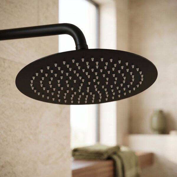Кръгла душ глава REA JS-P014B 25cm Black