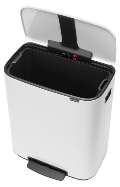 Кош за боклук Brabantia Bo Pedal 1003182, 60 л, Леко затваряне, Противоплъзгаща основа, Бял
