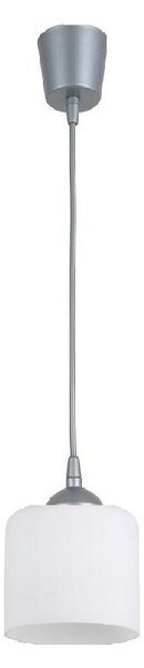 Brilagi - LED полилей на кабел RETRO GLASS 1xE27/60W/230V диаметър 10 cm сребрист/бял