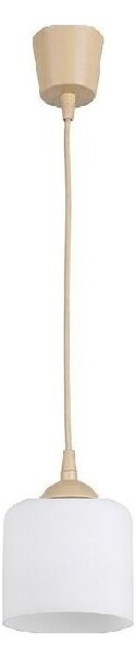 Brilagi - LED полилей на кабел RETRO GLASS 1xE27/60W/230V Ø 10 cm бежов/бял