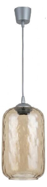 Brilagi -LED Полилей на кабел R GLASS 1xE27/60W/230V Ø 14 cm сребрист/димно-кафяв
