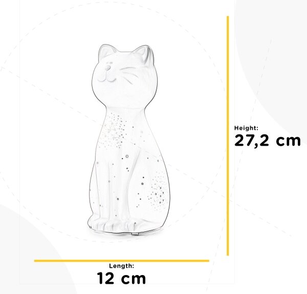 ONLI - Настолна лампа PORCELLANA 1xE14/6W/230V 27,2 cm котка