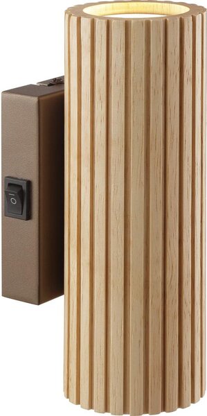 Brilliant - Стенно осветително тяло LAKEWOOD 2xGU10/10W/230V кафяво