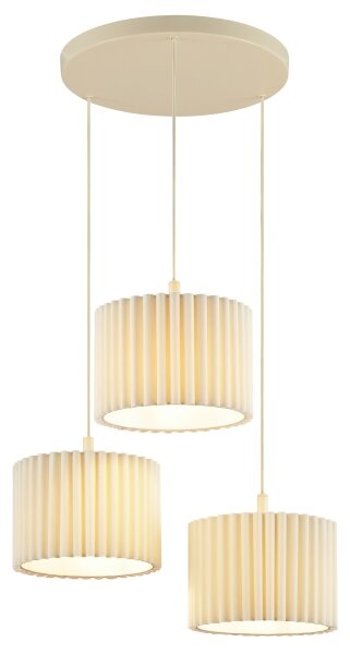 Brilliant - Полилей на кабел VELIN 3xE27/20W/230V Ø 61 cm кремав