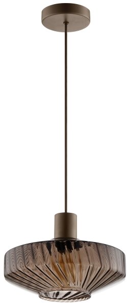 Brilliant - Висяща лампа на кабел LYN 1xE27/20W/230V Ø 28 см кафяв/димно кафяв