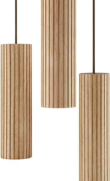 Brilliant - Подвесен полилей на кабел LAKEWOOD 3xGU10/10W/230V Ø 28 см кафяв