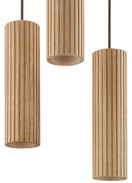 Brilliant - Подвесен полилей на кабел LAKEWOOD 3xGU10/10W/230V Ø 28 см кафяв