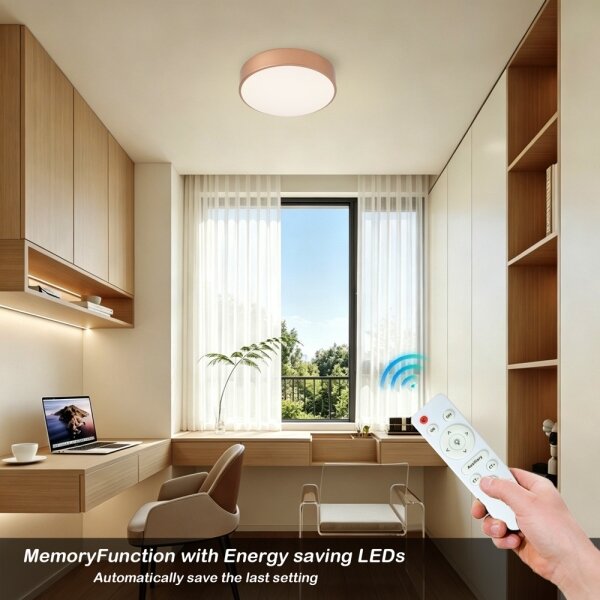 Brilagi - Димируемо LED таванно осветително тяло POOL LED/24W/230V Ø 20 cm бронзово + с дистанционно управление