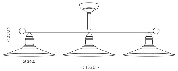 Brilagi - Полилей на прът FORGE 3xE27/60W/230V меден/патина
