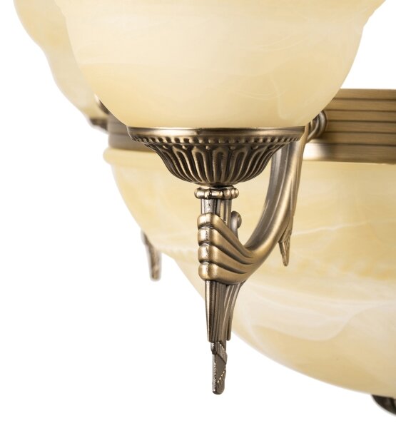 BRILAGI - Полилей на верига DAHLIA 6xE27/40W/230V, Ø 74 см, месинг