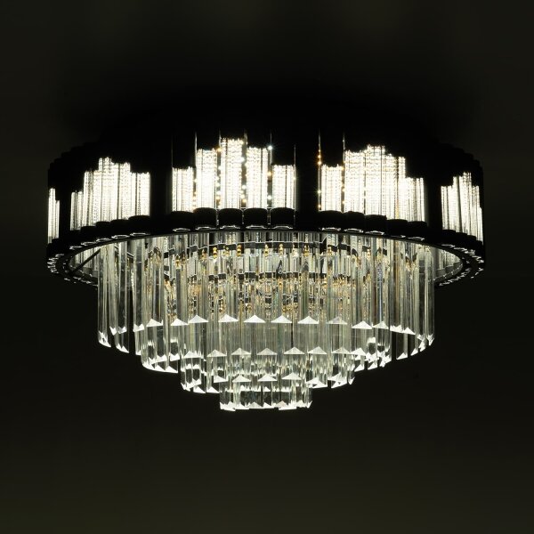 BRILAGI - LED димируемо таванно осветително тяло CROWN LED/41W/230V Ø 48 см черно + дистанционно управление