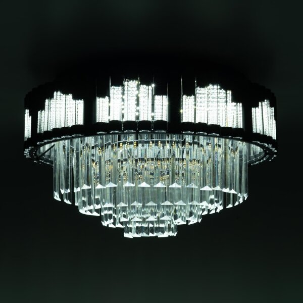 BRILAGI - LED димируемо таванно осветително тяло CROWN LED/41W/230V Ø 48 см черно + дистанционно управление