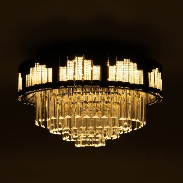 BRILAGI - LED димируемо таванно осветително тяло CROWN LED/41W/230V Ø 48 см черно + дистанционно управление