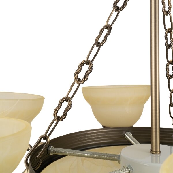 BRILAGI - Полилей на верига DAHLIA, 9xE27/40W/230V, Ø 74 cm, месинг