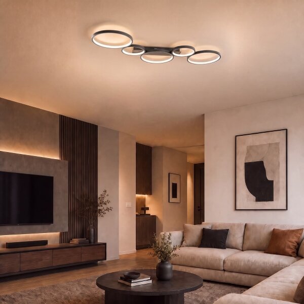 BRILAGI - LED таванно осветително тяло ECHO LED/60W/230V 4000K 45x110 см черно