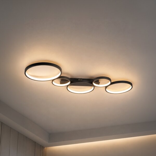 BRILAGI - LED таванно осветително тяло ECHO LED/60W/230V 4000K 45x110 см черно