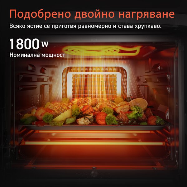 Фритюрник с горещ въздух тип фурна Cosori CAF-R121-KEU, 12L, Черен