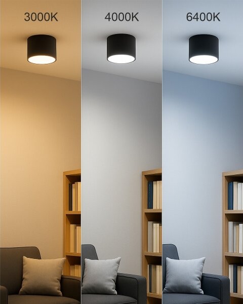 LED точково осветително тяло LED/5W/230V 3000/4000/6400K Ø 7,5 см черно