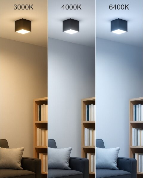 LED точково осветително тяло LED/5W/230V 3000/4000/6400K 7,5x7,5 cm черно