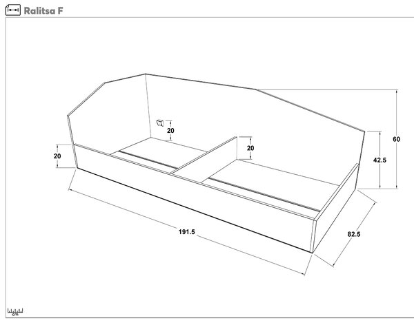 Легло 82/190 Ралица + матрак