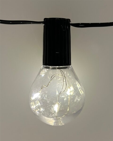 LED външен декоративен гирлянд 20xLED/0,075W/230V 5,8 m IP44 черен