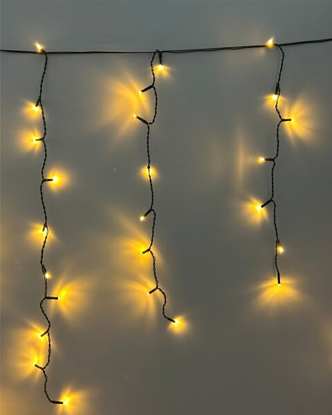 LED външна гирлянда 200xLED/230V 7,6 m IP44 черна
