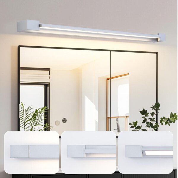 Brilagi-LED Огледало за баня с LED осветление AQUA LINE LED/24W/230V 90 cm IP44 матов хром