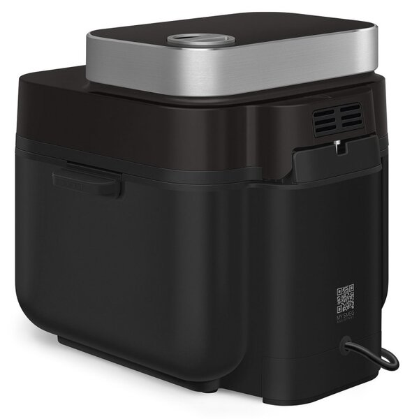 Фритюрник с горещ въздух Smeg Collezione AFC01BLMAU, 1450W, 7.3 л, 40-200°C, 7 програми, Двоен режим, Сензорно управление, Таймер, LED, Черен