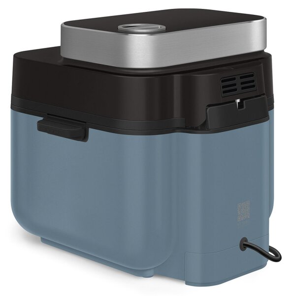 Фритюрник с горещ въздух Smeg Collezione AFC01SBMAU, 1450W, 7.3 л, 40-200°C, 7 програми, Двоен режим, Сензорно управление, Таймер, LED, Син