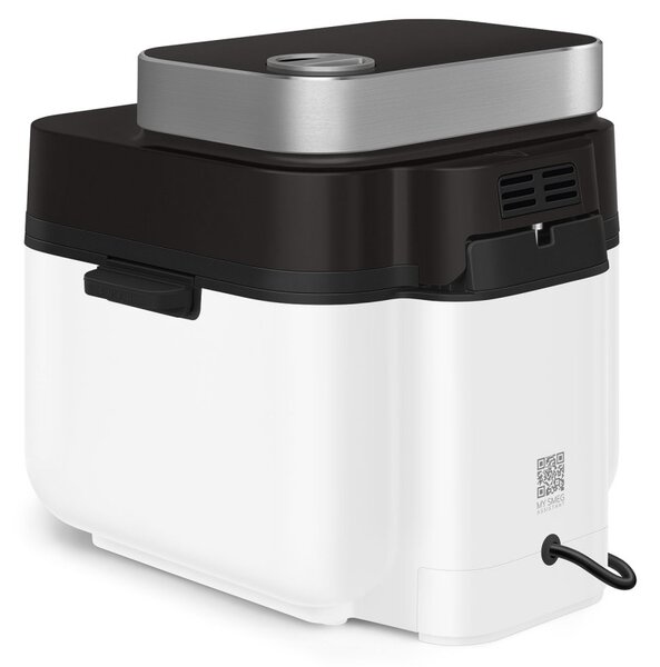 Фритюрник с горещ въздух Smeg Collezione AFC01WHMAU, 1450W, 7.3 л, 40-200°C, 7 програми, Двоен режим, Сензорно управление, Таймер, LED, Бял