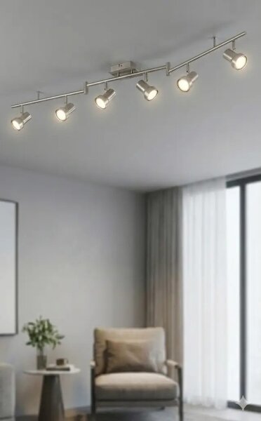 LED точково осветително тяло 6xGU10/4,7W/230V матов хром