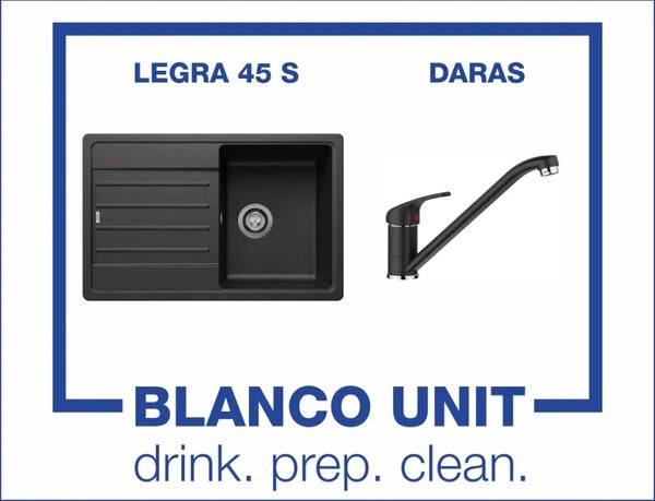 Bundle Blanco Legra 45 S+Blanco Daras Цвят Антрацит Промо пакет мивка със смесител