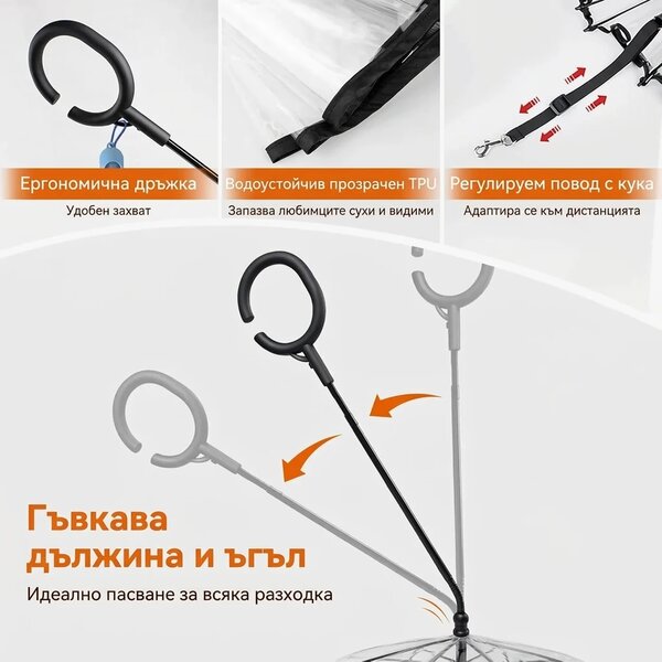 Pawbrella™ регулируем чадър за поводи на кучета