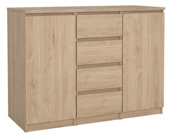 Скрин от дъбов декор в естествен цвят 121x91x50 cm Naia – Tvilum